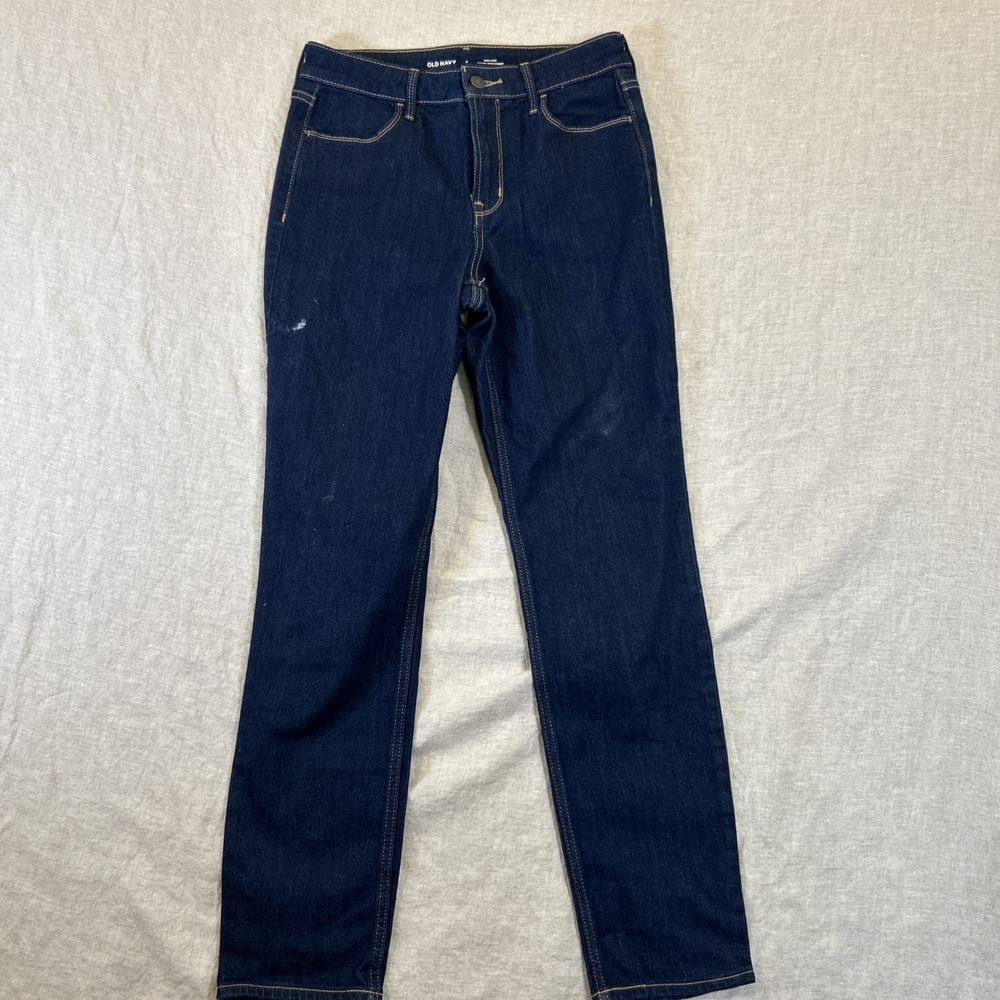 Old Navy Women's Jeans High-Rise Wow Straight Size 4 Dark Wash